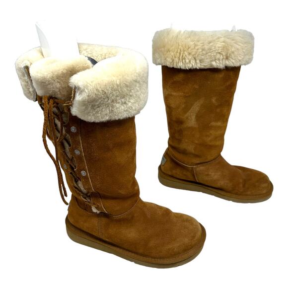 UGG Australia Sundance II Tall Shearling Boots Size 7 - Picture 5 of 10